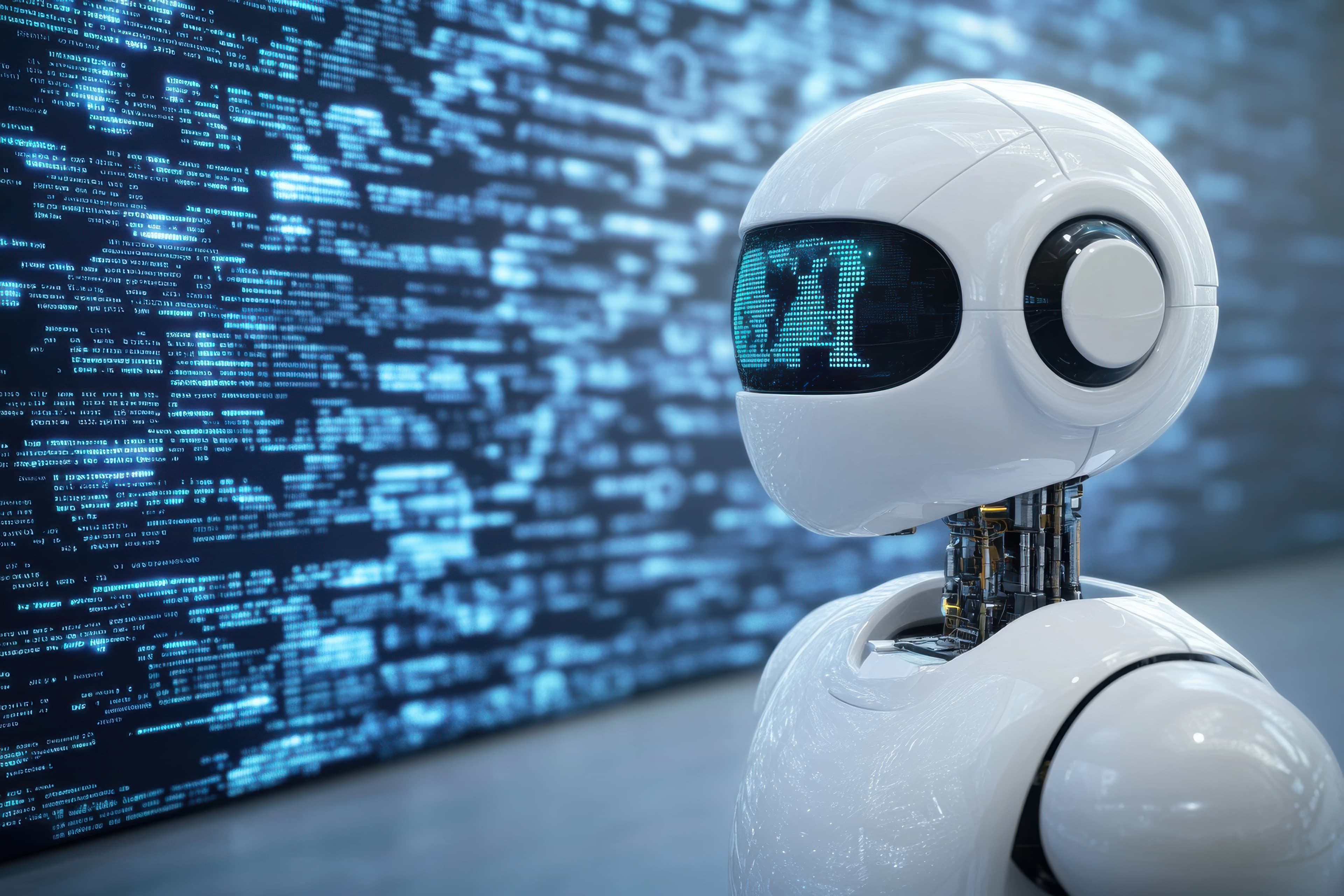 AI agent looking at a vast amount of code